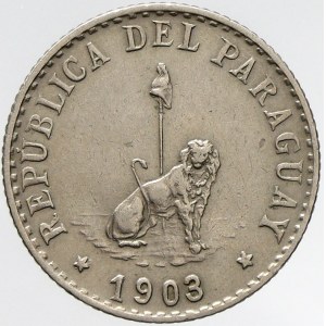 Paraguay, 20 centavos 1903. KM-8