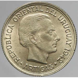 Uruguay, 1 peso 1942. KM-30