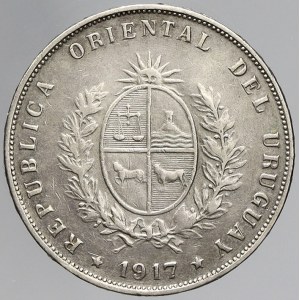 Uruguay, 50 centésimos 1917. KM-22