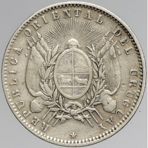 Uruguay, 20 centésimos 1893. KM-13