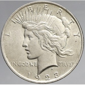 USA, 1 dollar 1923 mírový. KM-150. zcela n. hr.