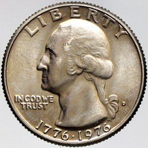 USA, ¼ dollar 1976 D jub. KM-204