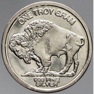 USA, Napodobenina 5 centu Buffalo (Ag 1,0 g)
