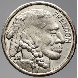 USA, Napodobenina 5 centu Buffalo (Ag 1,0 g)