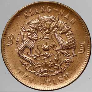 Čína, Provincie Kwangtung, 10 cash 1906. Y-140.2 mutace
