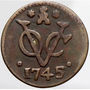 Nizozemská Východní Indie, 1 duit 1745. KM-111.1