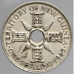 Papua Nová Guinea - Britská , 1 shilling 1945. KM-8