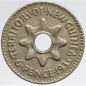 Papua Nová Guinea - Britská , 6 pence 1935. KM-4