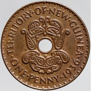 Papua Nová Guinea - Britská , 1 penny 1936. KM-6