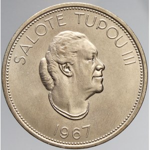 Tonga, Tupou IV. (1965-2006). 1 paanga 1967 Salote Tupou III.