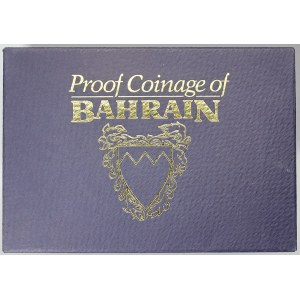 mimoevropské mince - sady oběhových mincí, Bahrajn. 1 fil - 500 fils 1965/69. 500 fils Ag Žeton mincovny...