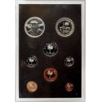 mimoevropské mince - sady oběhových mincí, Bahrajn. 1 fil - 500 fils 1965/69. 500 fils Ag Žeton mincovny...