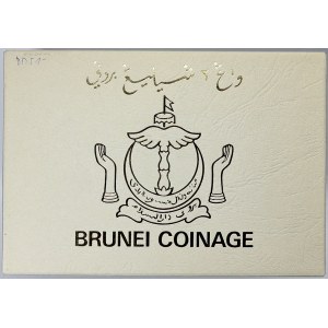 mimoevropské mince - sady oběhových mincí, Brunej. 1 sen - 1 dollar 1979. Žeton mincovny...