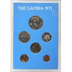 mimoevropské mince - sady oběhových mincí, Gambie. 1 butut - 1 dalsi 1971...