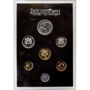 mimoevropské mince - sady oběhových mincí, Maroko. 1 c. - 5 dirham1974/75...