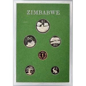 mimoevropské mince - sady oběhových mincí, Zimbabwe. 1 c. - 1 dollar 1980...