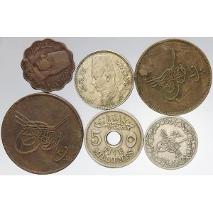 mimoevropské mince - konvoluty, Konvolut mincí Egypta 19.-20. století