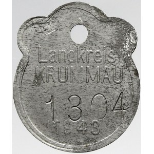 psí známky, Landreis Krummau (Český Krumlov) 1943. Zinek. n. kor.