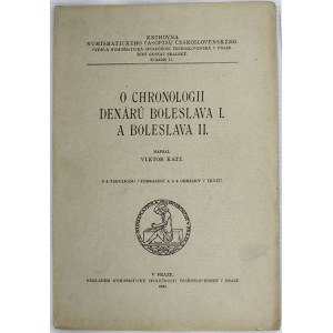 publikace, Katz, V.: O chronologii denárů Boleslava I. a Boleslava II. Praha 1935
