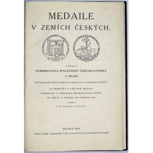 publikace, Kolektiv: Medaile v zemích českých. Pevná vazba. NSČs Praha 1924