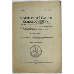 časopisy a sborníky, Numismatický časopis československý, ročník IV. (1929). Pouze čísla 1-2 (1. svazek...