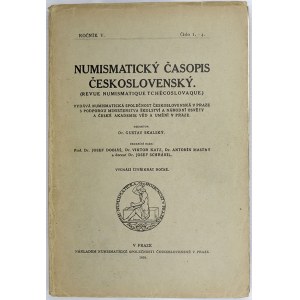 časopisy a sborníky, Numismatický časopis československý, ročník V. (1929)
