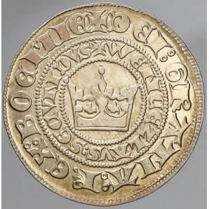 ostatní numismatické ražby, Kutnohorský pamětní groš b.l. (1949). Český lev s ražebními železy. Ag 0.987 (3,52 g) 27...