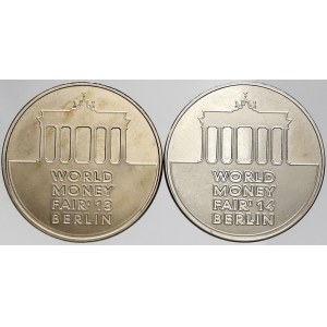 zahraniční numismatické ražby, Litva. Žeton mincovny pro veletrh World Money Fair 2013 + 2014 v Berlíně. CuNi 22...