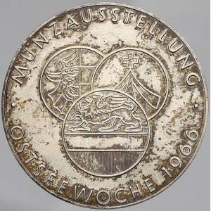 zahraniční numismatické ražby, Německo - DDR. Numismatické setkání, Ostseewoche 1966. Ag 0.800 (17,50 g) 35 mm. Harke...