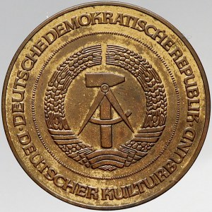 zahraniční numismatické ražby, Německo - DDR. 2. numismatické dny, Drážďany 1971. Bronz zlac. (část. setřeno) 40 mm...