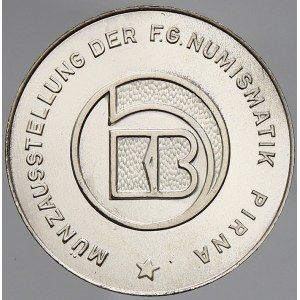 zahraniční numismatické ražby, Německo - DDR. F. G. Numismatik Pirna. Num. setkání Stolpen 1978. Logo, opis ...