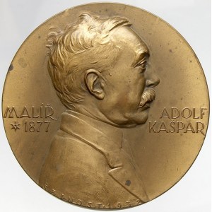 Šejnost Josef, Malíř Adolf Kašpar - 55. narozeniny 1932. Portrét, nápis. Jednostr. bronz 70 mm (raženo 101 ks). Bo....