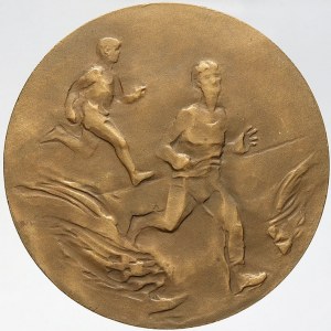 sportovní medaile a ceny, Karpatský fonendoskop 1987. Sportovci, nápis / sportovci. Bronz 60 mm