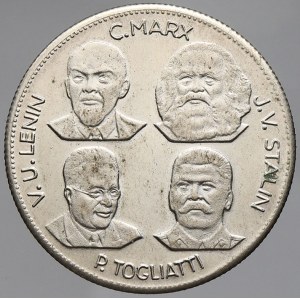 evropské medaile, Itálie. Propagandistická medaile komunistické strany b.l. Portréty Lenina, Marxe...