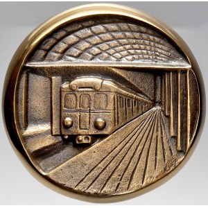 evropské medaile, Maďarsko. Metroinvest Budapest b.l. (před r. 1990). Litý bronz 79 mm (266,8 g), leštěná hrana, pův...
