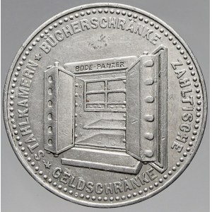evropské medaile, Německo. Reklamní medaile b.l. fy BODE-PANZER A.G. (továrna na trezory, vznik 1858...