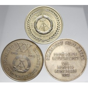 evropské medaile, Německo - DDR. VIII. Bundeskongress 1972, VIETNAM SIEGT. CuNi postř. 40 mm. Wilhelm Pieck 1969...