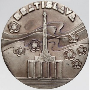 evropské medaile, Slovensko. Bratislava - VŠE, fakulta riadenia. Nesign. Bronz postř. 60 mm