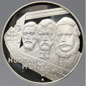 evropské medaile, Slovensko. Medaile Národní rady Slovenskej republiky. Ag? 50 mm (50,7 g), etue...