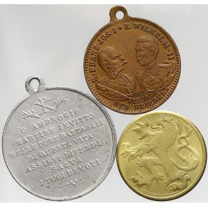 soubory medailí, František Josef z Vrby (1759-1830, vlastník panství Konopiště). Portrét, opis / lev. Mosaz 20,3 mm...