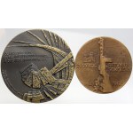 soubory medailí, 25. výročí bitvy u Sokolova 1943-1968. Sig. JP. Bronz 61 mm. Portugalská medaile na 100...