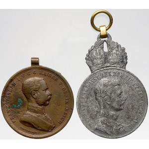 R-U - František Josef I., Der Tapferkeit, bronz, 30 mm. Karel I...