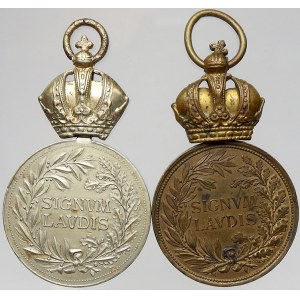 R-U - František Josef I., Signum laudis s korunkou. Bílý kov, bronz