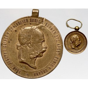 R-U - František Josef I., Válečná medaile 1873. Miniatura k Válečné medaili 1873