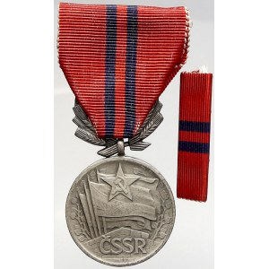 ČSR - ČSSR - ČSFR, Medaile Za zásluhy o výstavbu. Vydání po roce 1960. Čís. 16929. Miniatura a původní etue...