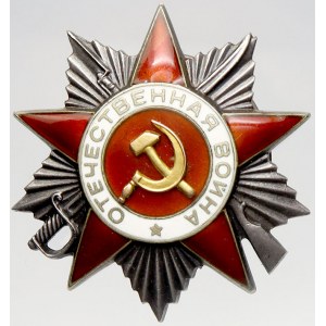 Rusko - SSSR - Rusko, Řád vlastenecké války. II. třída, Ag Au, smalty. Čís. 383728