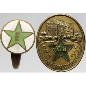 Esperanto, Odznak na XV. kongres esperantistů Norimberku b.l. Mosaz, smalt (poškoz.), spona. Členský ...