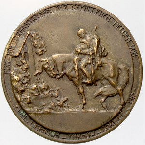 čepicové odznaky R-U, Odznak „nad hroby padlých hrdinů“ 1914-1915 Limanova, Tarnow, Goricia. Bronz 35 mm...