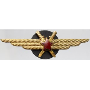 odznaky vojenské, Vojenský letecký odznak beztřídní (50. léta), č. 5637, zn. ZUKOV. Mosaz, smalt. hvězda...