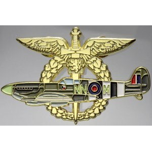 odznaky vojenské, Odznak pro veterány letecké bitvy v Británii. Mosaz zlacená 50 x 77 mm, smalty...